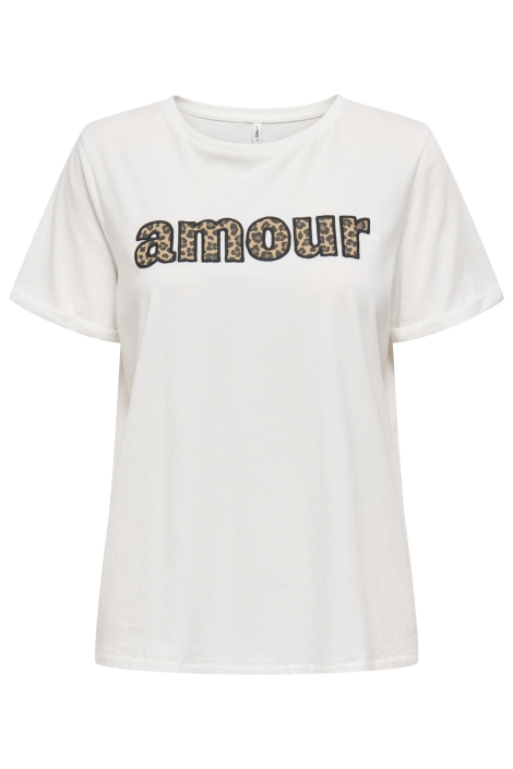 Only onlline life s/s o-neck print top c